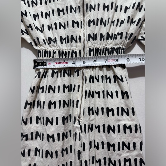 MINI PS MARKET jumpsuit for girls size 4 years white color with black letters - Picture 7 of 13